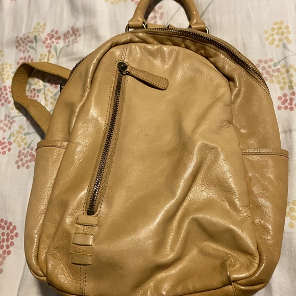 Cutest Tan Leather Backpack - Picture 2 of 13